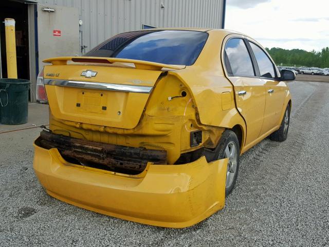 KL1TG56648B165302 - 2008 CHEVROLET AVEO LT YELLOW photo 4