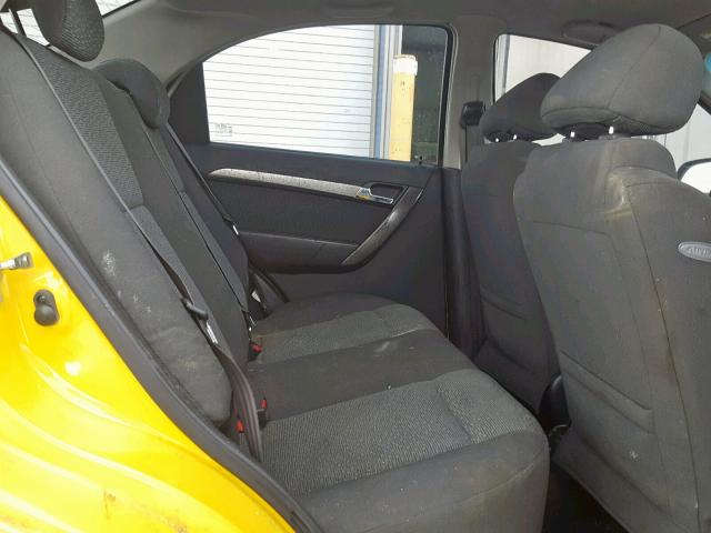 KL1TG56648B165302 - 2008 CHEVROLET AVEO LT YELLOW photo 6