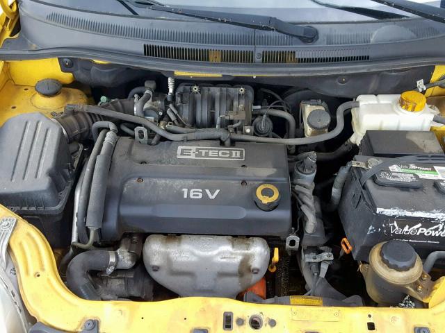 KL1TG56648B165302 - 2008 CHEVROLET AVEO LT YELLOW photo 7