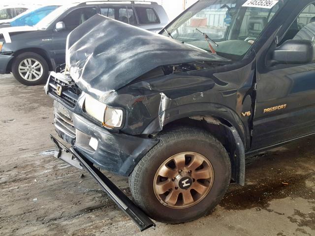 4S6CK58WXX4411117 - 1999 HONDA PASSPORT E შავი ფოტო 9