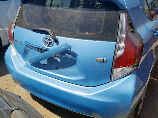 JTDKDTB38F1086246 - 2015 TOYOTA PRIUS C BLUE photo 9