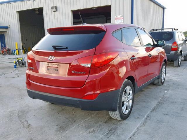 KM8JT3AB5DU765518 - 2013 HYUNDAI TUCSON GL RED photo 4