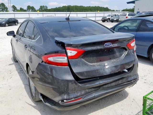 1FA6P0H78E5390627 - 2014 FORD FUSION SE BLACK photo 3