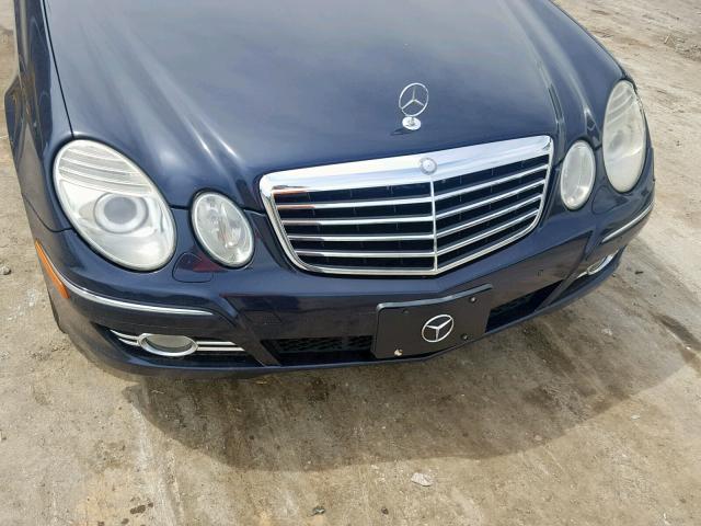 WDBUF90X27B137570 - 2007 MERCEDES-BENZ E 550 4MAT BLUE photo 9