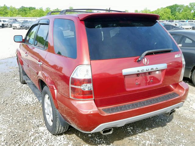 2HNYD18805H551257 - 2005 ACURA MDX TOURIN RED photo 3