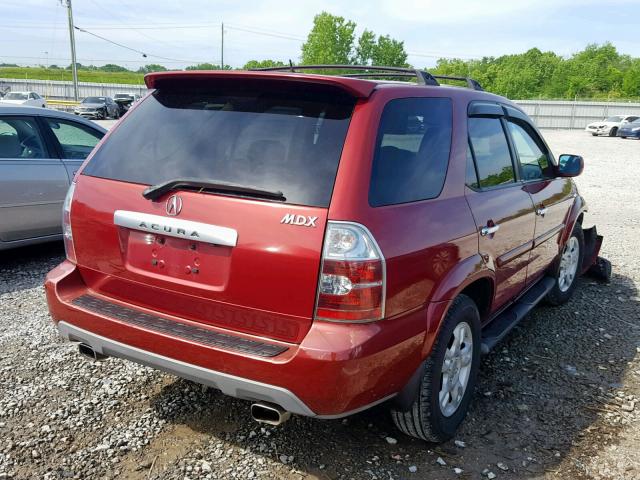 2HNYD18805H551257 - 2005 ACURA MDX TOURIN RED photo 4