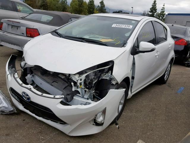 JTDKDTB38G1128402 - 2016 TOYOTA PRIUS C WHITE photo 2