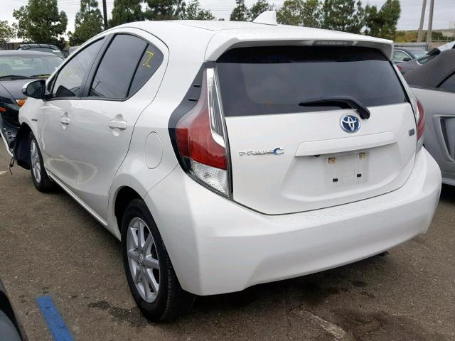 JTDKDTB38G1128402 - 2016 TOYOTA PRIUS C WHITE photo 3