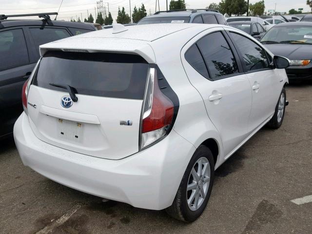 JTDKDTB38G1128402 - 2016 TOYOTA PRIUS C WHITE photo 4