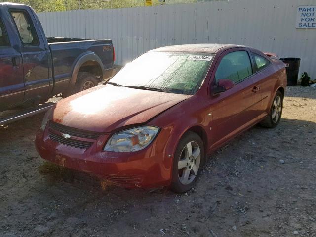 1G1AL18F687347368 - 2008 CHEVROLET COBALT LT BURGUNDY photo 2