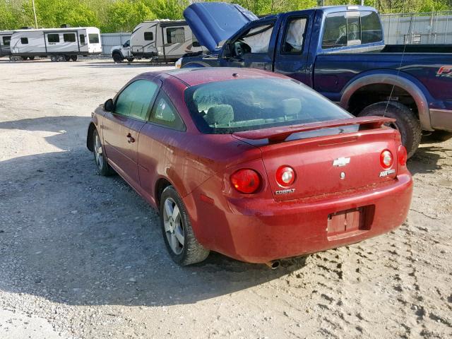 1G1AL18F687347368 - 2008 CHEVROLET COBALT LT BURGUNDY photo 3