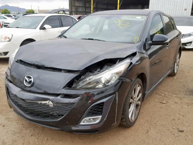 JM1BL1H66A1137003 - 2010 MAZDA 3 S BLACK photo 2