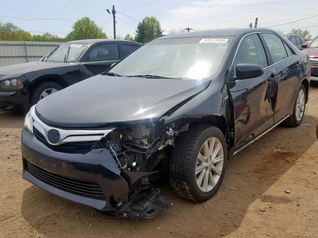 4T1BD1FK5CU015145 - 2012 TOYOTA CAMRY HYBR BLACK photo 2