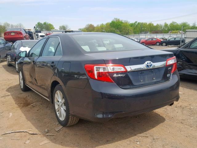 4T1BD1FK5CU015145 - 2012 TOYOTA CAMRY HYBR BLACK photo 3