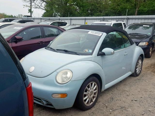 3VWCM31YX5M315980 - 2005 VOLKSWAGEN NEW BEETLE ლურჯი ფოტო 2