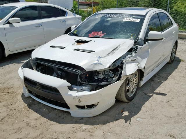 JA32X8HW9AU016668 - 2010 MITSUBISHI LANCER GTS WHITE photo 2