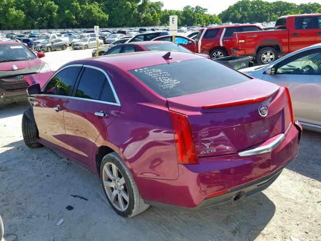 1G6AA5RAXD0143282 - 2013 CADILLAC ATS PURPLE photo 3