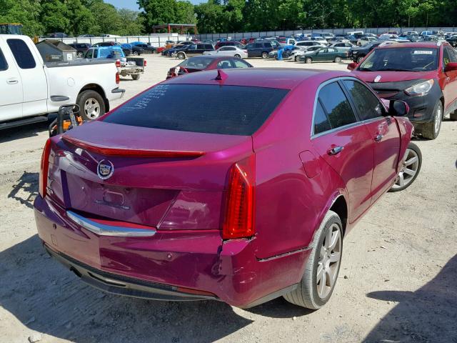 1G6AA5RAXD0143282 - 2013 CADILLAC ATS PURPLE photo 4