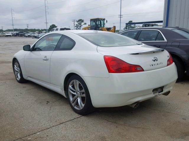 JNKCV64EX8M115103 - 2008 INFINITI G37 BASE WHITE photo 3