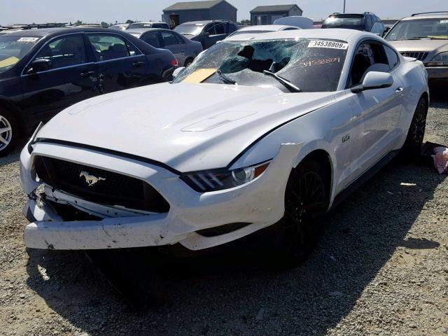 1FA6P8CF8H5257514 - 2017 FORD MUSTANG GT WHITE photo 2