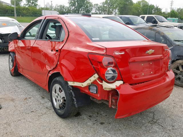 1G1JA5SH4F4113722 - 2015 CHEVROLET SONIC LS RED photo 3