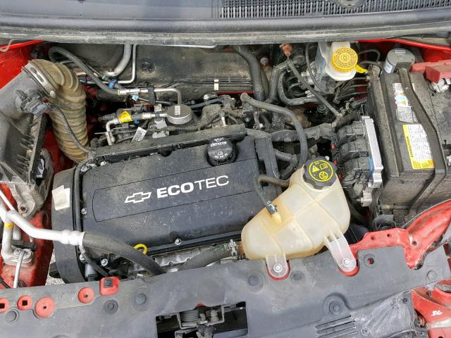 1G1JA5SH4F4113722 - 2015 CHEVROLET SONIC LS RED photo 7