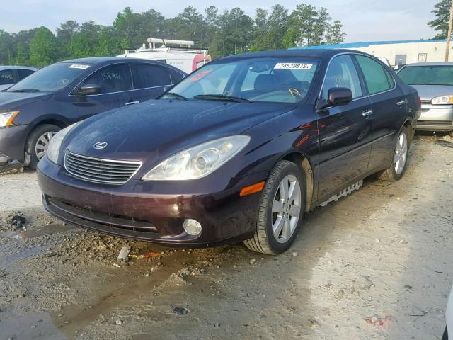 JTHBA30G365173879 - 2006 LEXUS ES 330 PURPLE photo 2