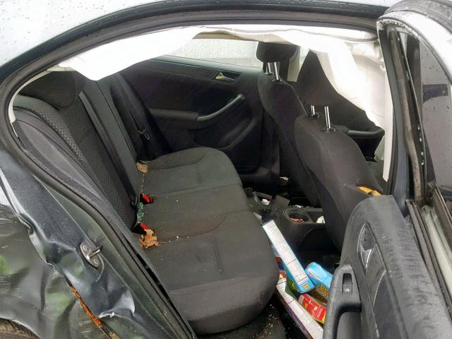 3VW2K7AJ0BM323304 - 2011 VOLKSWAGEN JETTA BASE GRAY photo 6