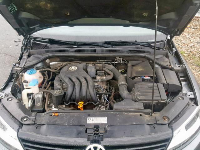 3VW2K7AJ0BM323304 - 2011 VOLKSWAGEN JETTA BASE GRAY photo 7