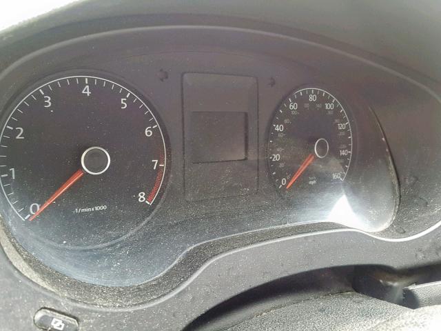 3VW2K7AJ0BM323304 - 2011 VOLKSWAGEN JETTA BASE GRAY photo 8