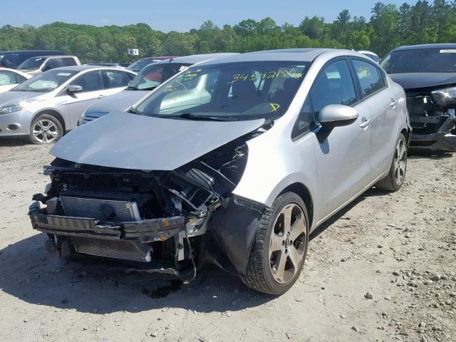 KNADN4A33C6049095 - 2012 KIA RIO EX SILVER photo 2