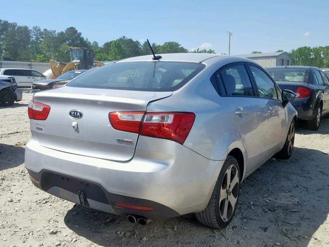 KNADN4A33C6049095 - 2012 KIA RIO EX SILVER photo 4