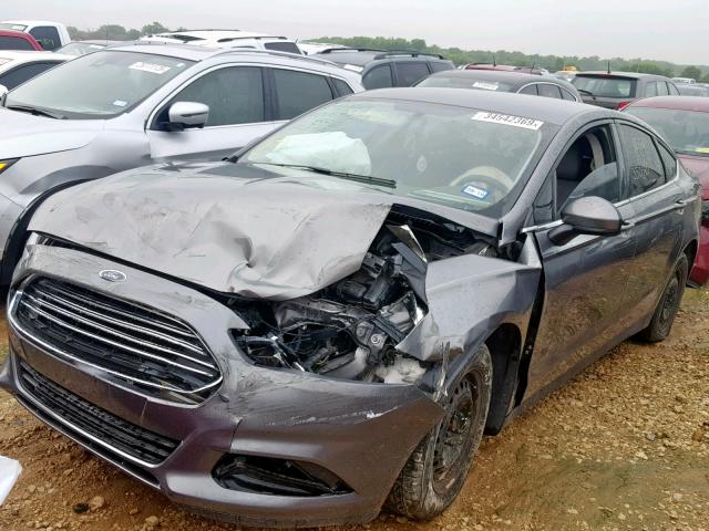 3FA6P0G76ER121461 - 2014 FORD FUSION S GRAY photo 2