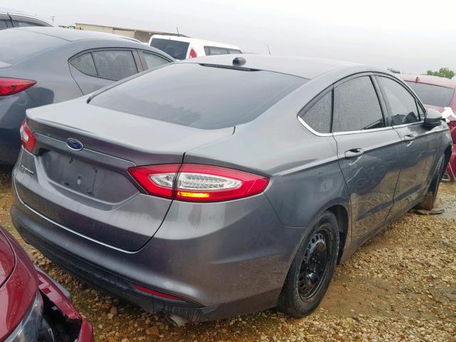 3FA6P0G76ER121461 - 2014 FORD FUSION S GRAY photo 4