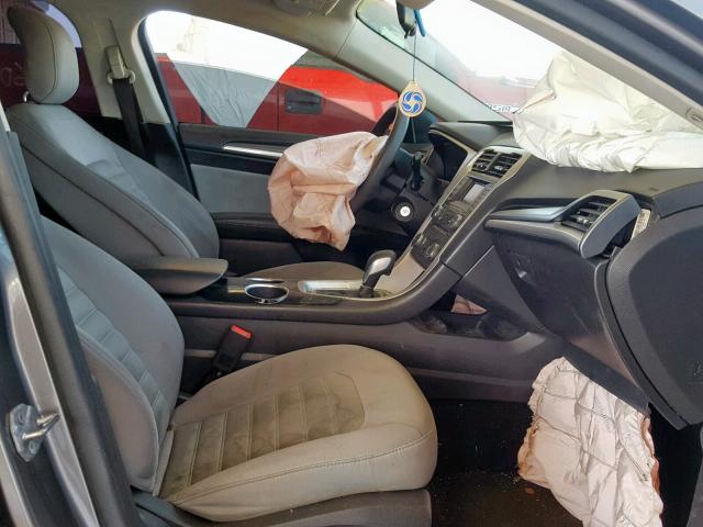 3FA6P0G76ER121461 - 2014 FORD FUSION S GRAY photo 5