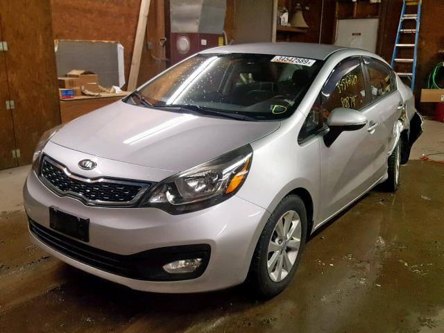 KNADN4A37C6053943 - 2012 KIA RIO EX SILVER photo 2