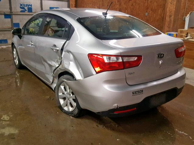 KNADN4A37C6053943 - 2012 KIA RIO EX SILVER photo 3