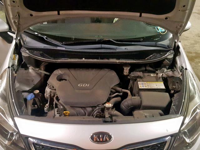 KNADN4A37C6053943 - 2012 KIA RIO EX SILVER photo 7