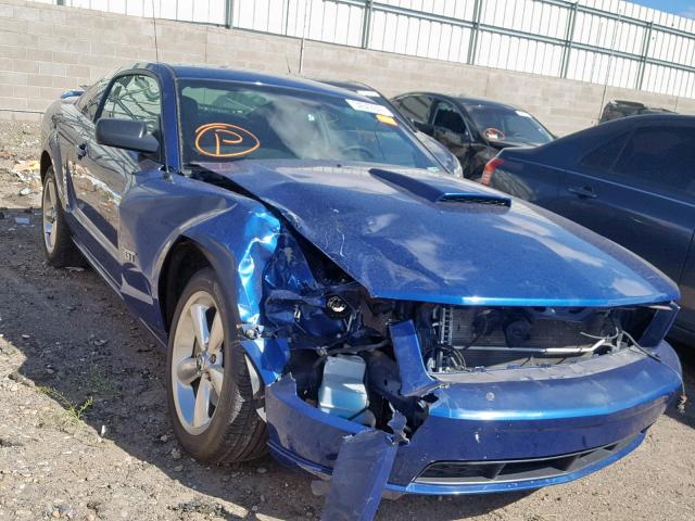 1ZVHT82H685166336 - 2008 FORD MUSTANG GT BLUE photo 1