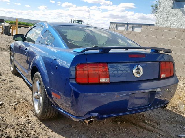 1ZVHT82H685166336 - 2008 FORD MUSTANG GT BLUE photo 3