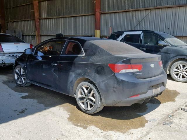 KNAFW6A30A5123206 - 2010 KIA FORTE SX BLACK photo 3