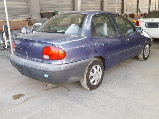 2C1MR5296T6787593 - 1996 GEO METRO BASE BLUE photo 4