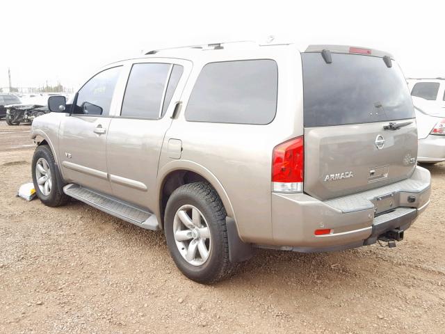 5N1AA08C48N601728 - 2008 NISSAN ARMADA SE TAN photo 3