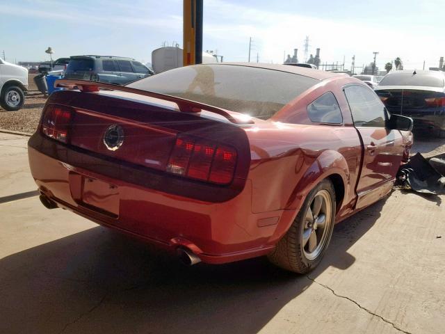 1ZVHT82HX65132204 - 2006 FORD MUSTANG GT RED photo 4