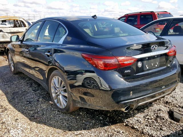 JN1EV7AR3JM438764 - 2018 INFINITI Q50 LUXE BLACK photo 3