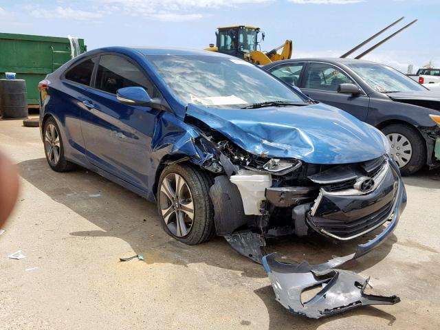 KMHDH6AH8EU024253 - 2014 HYUNDAI ELANTRA CO BLUE photo 1