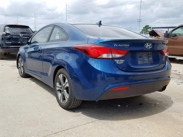 KMHDH6AH8EU024253 - 2014 HYUNDAI ELANTRA CO BLUE photo 3