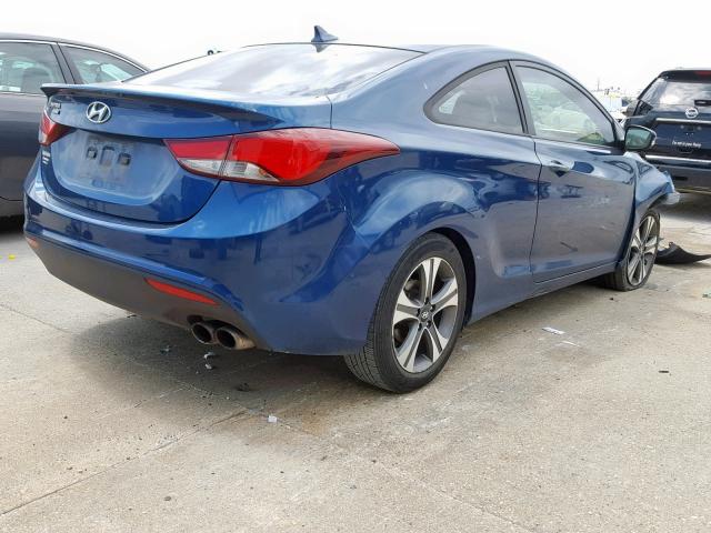 KMHDH6AH8EU024253 - 2014 HYUNDAI ELANTRA CO BLUE photo 4