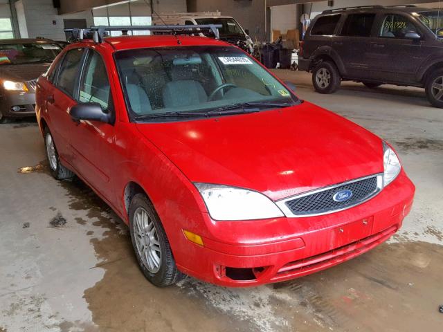 1FAFP34N25W163417 - 2005 FORD FOCUS ZX4 RED photo 1