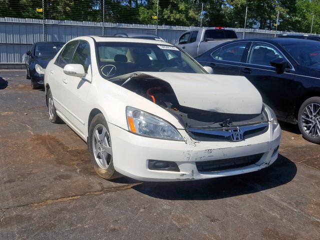 JHMCN36527C003556 - 2007 HONDA ACCORD HYB WHITE photo 1